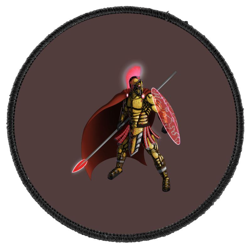 Futuristic Cyber Spartan Colour Round Patch | Artistshot