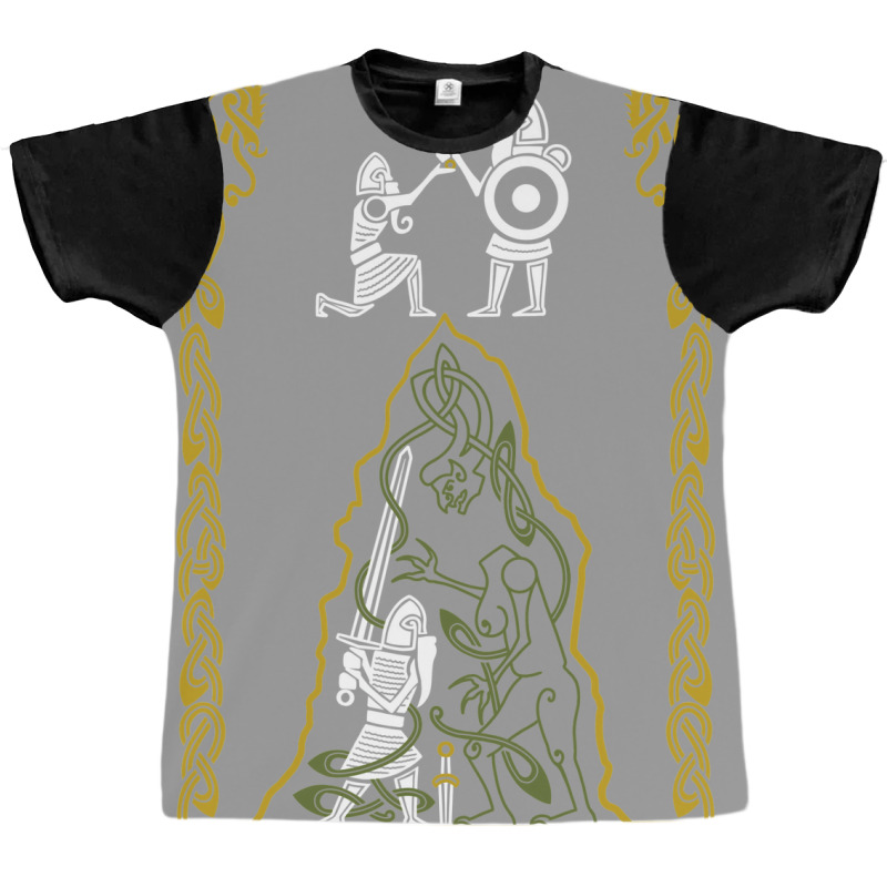 Beowulf Vs Grendel's Mother Graphic T-shirt | Artistshot