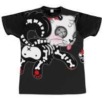 Skele Cat Red Version Graphic T-shirt | Artistshot