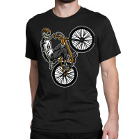 Hot Trend Skeleton Gang Banger On A Bicycle Cartoon Classic T-shirt | Artistshot