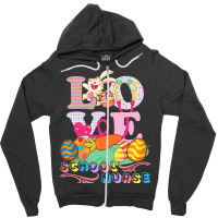 School Nurse Easter Gift T  Shirt Love School Nurse Easter Bunny Easte Zipper Hoodie | Artistshot