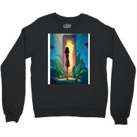 Young Girl Looks At The Magic Gate Crewneck Sweatshirt | Artistshot