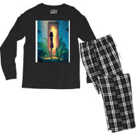 Young Girl Looks At The Magic Gate Men's Long Sleeve Pajama Set | Artistshot