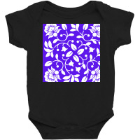 White And Blue Color Seamless Pattren Baby Bodysuit | Artistshot