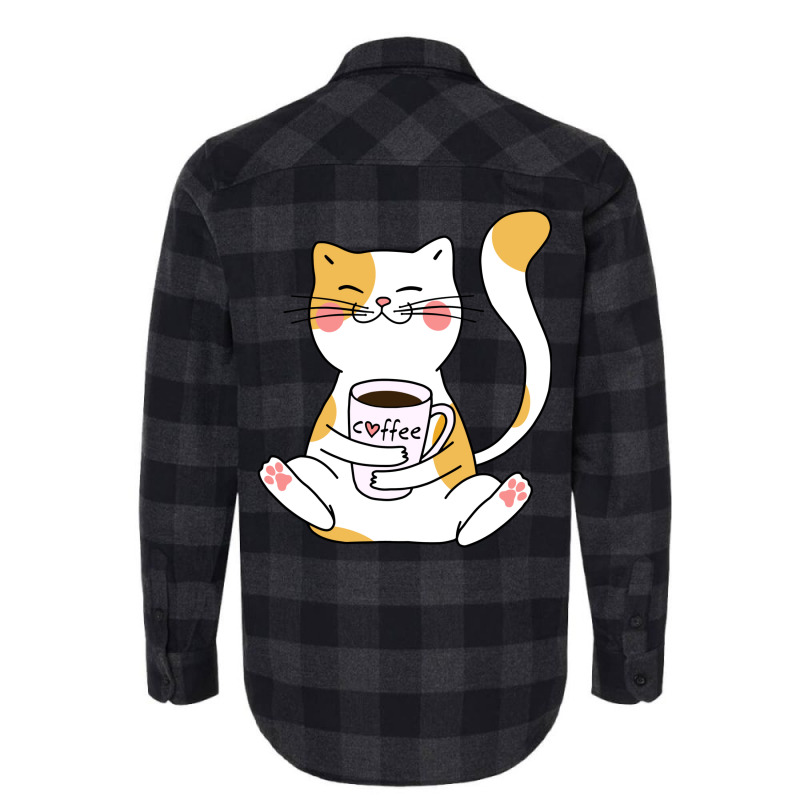 Cat And Coffee Flannel Shirt | Artistshot