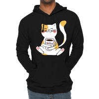 Cat And Coffee Lightweight Hoodie | Artistshot