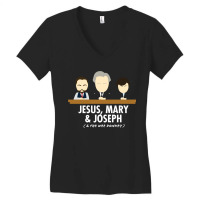 Jesus, Mary, Joseph & The Wee Donkey Women's V-neck T-shirt | Artistshot