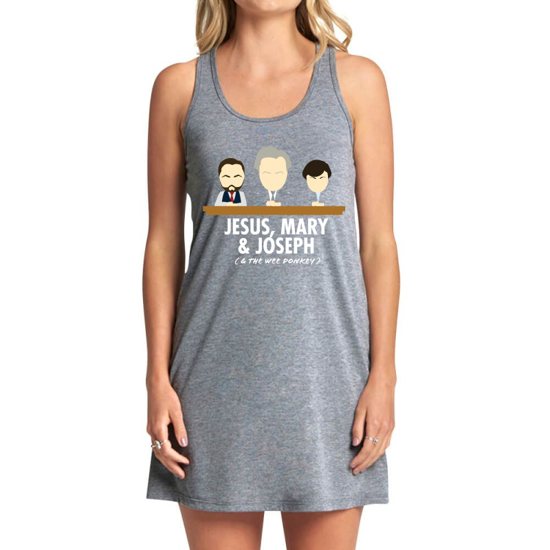 Jesus, Mary, Joseph & The Wee Donkey Tank Dress by SusanLynnHartmann | Artistshot