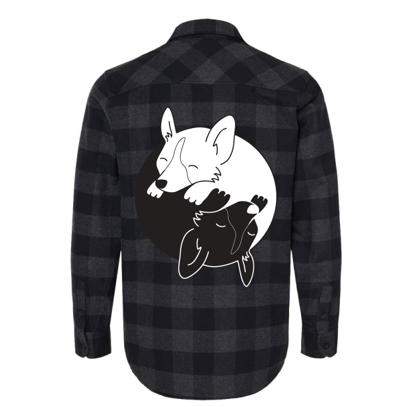 Corgi Dog Yin Yang Flannel Shirt | Artistshot