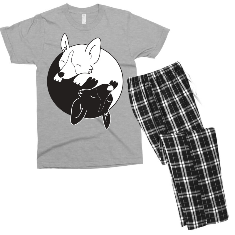 Corgi Dog Yin Yang Men's T-shirt Pajama Set | Artistshot