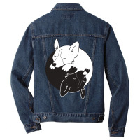 Corgi Dog Yin Yang Men Denim Jacket | Artistshot