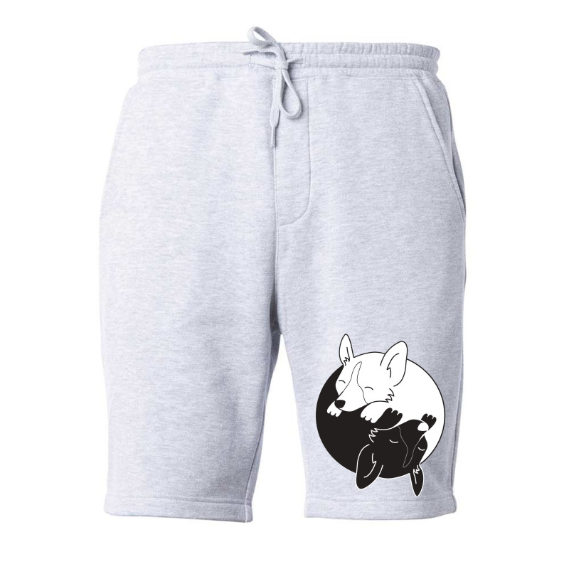 Corgi Dog Yin Yang Fleece Short | Artistshot