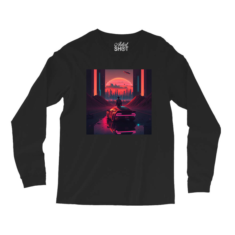 Car Retro Synthwave Long Sleeve Shirts by Agus Creative | Artistshot