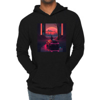 Car Retro Synthwave Lightweight Hoodie | Artistshot