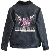 Dark Rebellion Xyz Dragon In Final Fantasy Style Unisex Sherpa-lined Denim Jacket | Artistshot