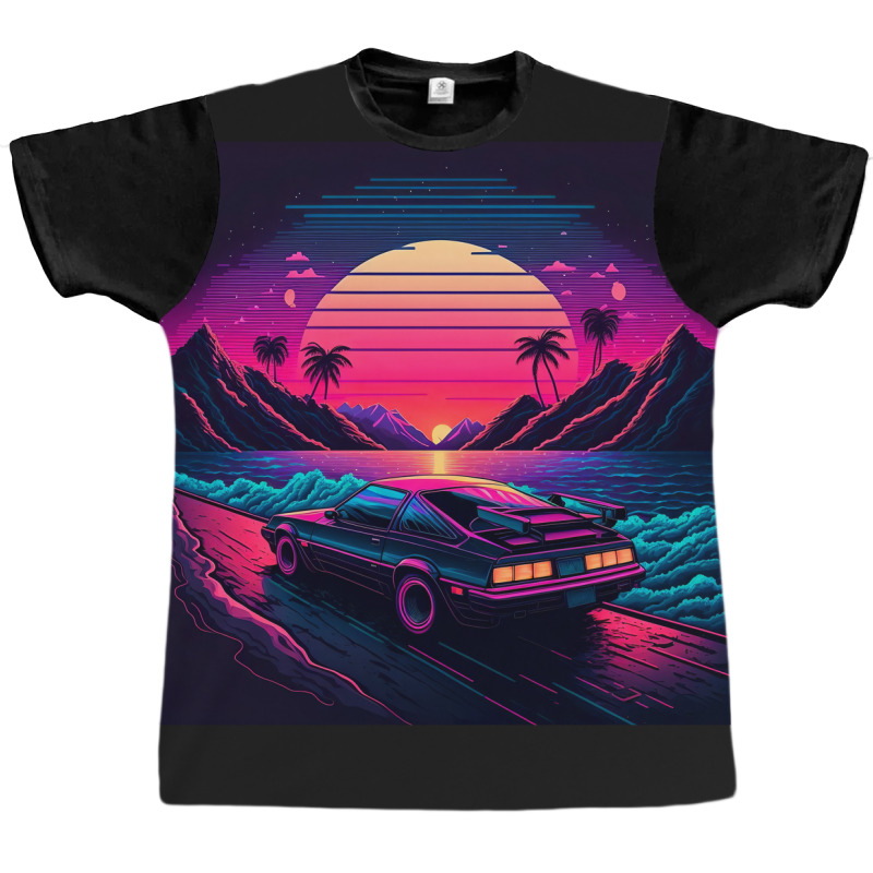 Car Retro Synthwave Graphic T-shirt by Agus Creative | Artistshot