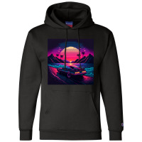 Car Retro Synthwave Champion Hoodie | Artistshot