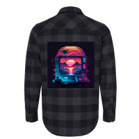 Gaming Retro Synthwave Flannel Shirt | Artistshot