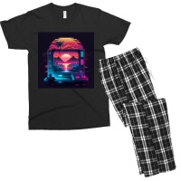 Gaming Retro Synthwave Men's T-shirt Pajama Set | Artistshot