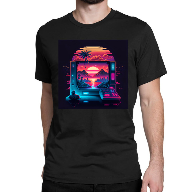 Gaming Retro Synthwave Classic T-shirt by Agus Creative | Artistshot