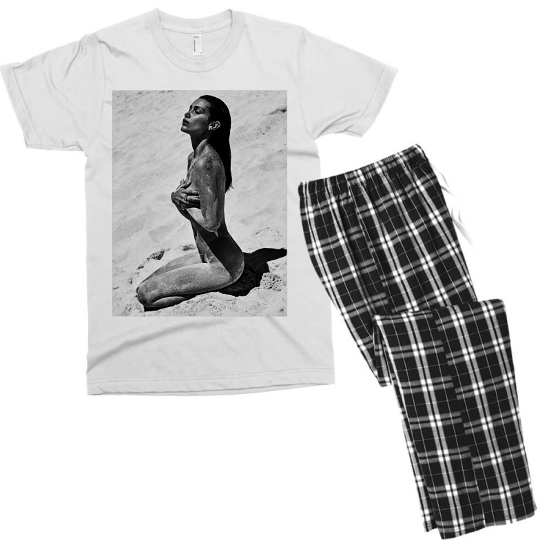 Bella Hadid Black.white Men's T-shirt Pajama Set | Artistshot