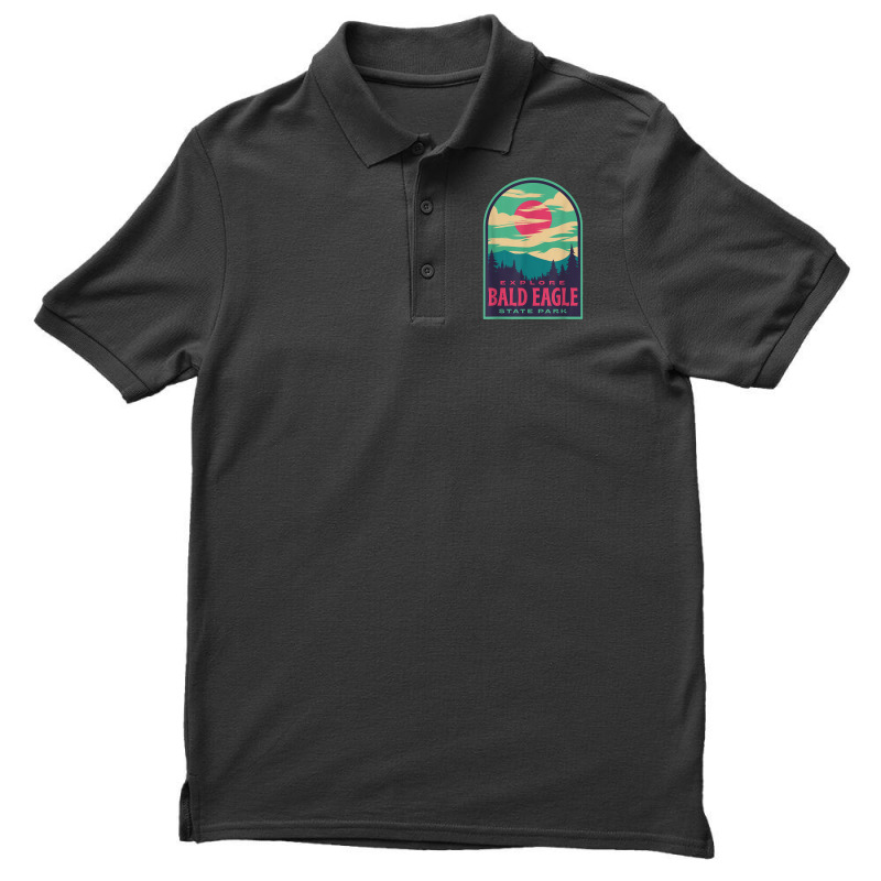 Bald Eagle State Park Retro Sunset T Shirt Men's Polo Shirt | Artistshot