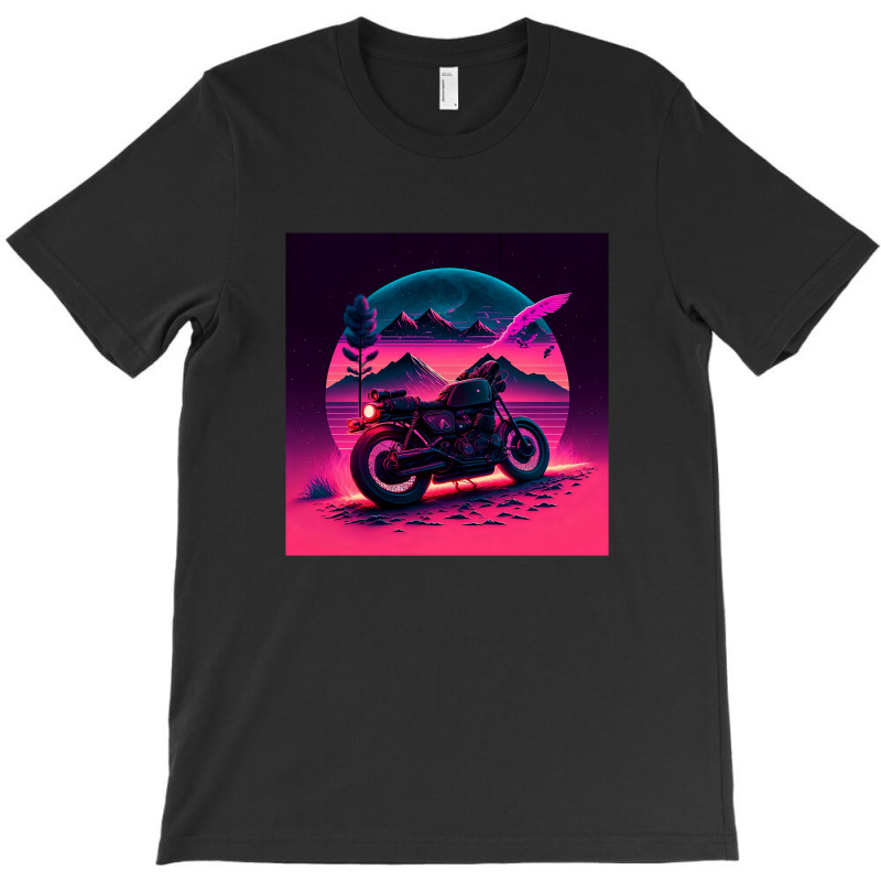 Motorcycle Retro Synthwave T-Shirt by Agus Creative | Artistshot