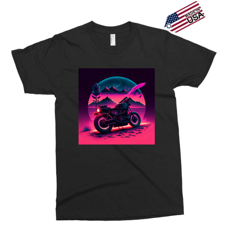 Motorcycle Retro Synthwave Exclusive T-shirt by Agus Creative | Artistshot