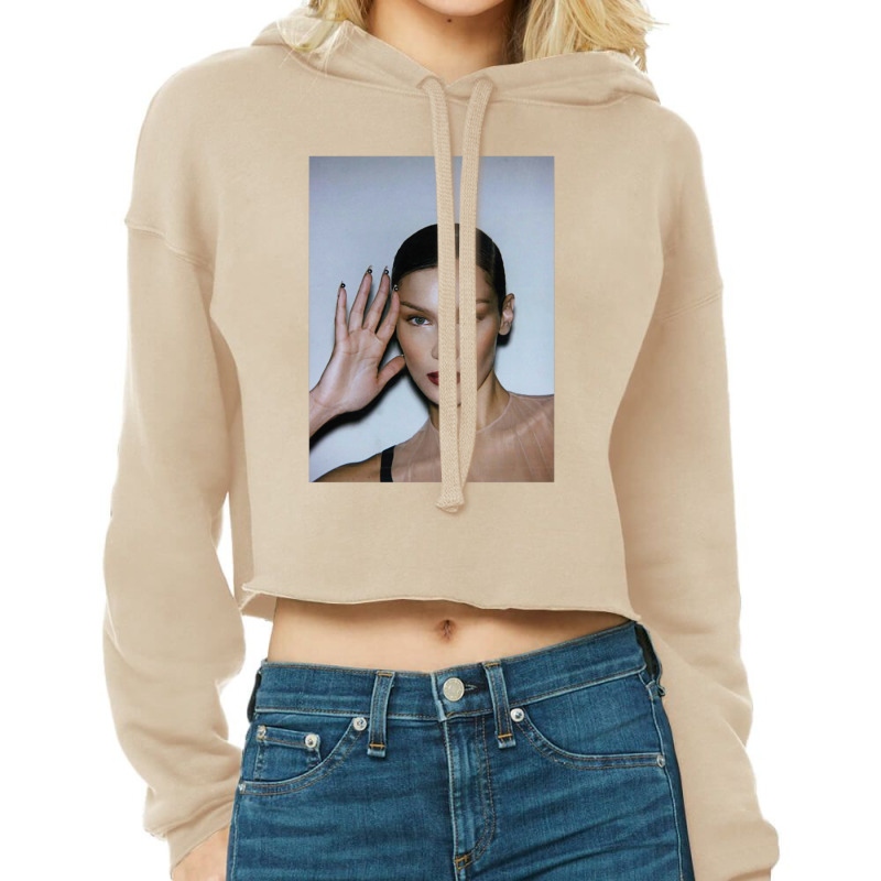 Bella Hadid Headshot Cropped Hoodie by rafidipuschf | Artistshot