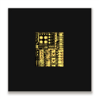 Eurorack Modular Synthesizer (yellow) Metal Print Square | Artistshot