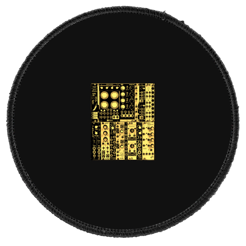 Eurorack Modular Synthesizer (yellow) Round Patch | Artistshot