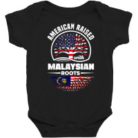 American Raised With Malaysian Roots Malaysia Malaysian Flag T Shirt Baby Bodysuit | Artistshot