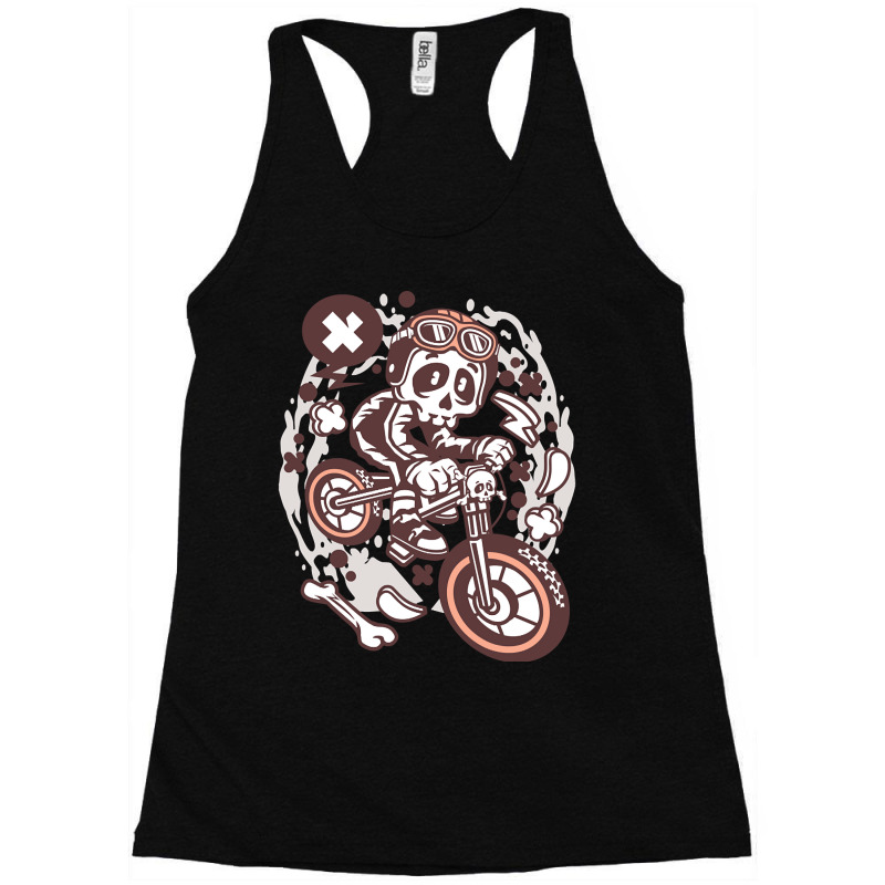 Trending Skeleton Mountain Biker Racerback Tank by haodinhvan1 | Artistshot