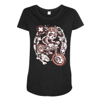 Trending Skeleton Mountain Biker Maternity Scoop Neck T-shirt | Artistshot