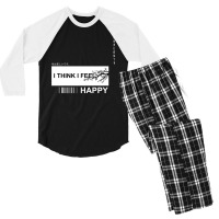 I Think I Feel Happy Men's 3/4 Sleeve Pajama Set | Artistshot