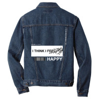 I Think I Feel Happy Men Denim Jacket | Artistshot