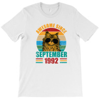 Awesome Since September 1992 30th Birthday 30 Years Old T-shirt | Artistshot