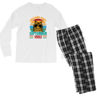 Awesome Since September 1992 30th Birthday 30 Years Old Men's Long Sleeve Pajama Set | Artistshot