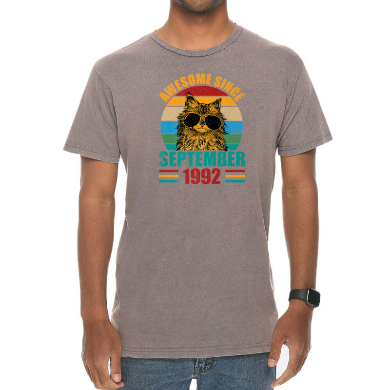 Awesome Since September 1992 30th Birthday 30 Years Old Vintage T-shirt | Artistshot