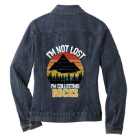 I'm Not Lost Rock Collector Geologist Collecting Hunting Gift Ladies Denim Jacket | Artistshot