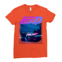 Initial D Neon Ae86 Ladies Fitted T-shirt | Artistshot