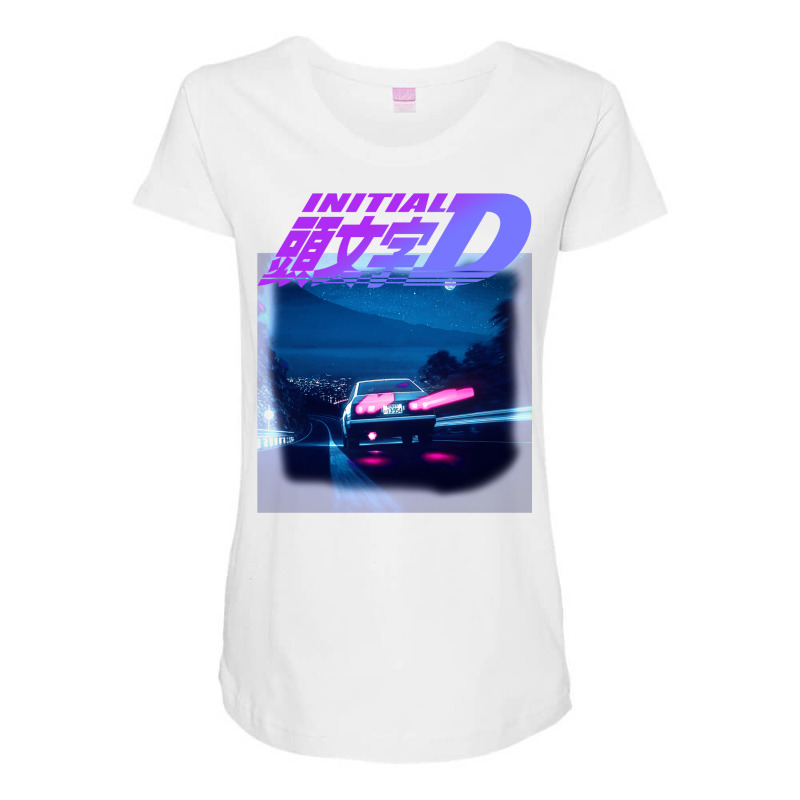 Initial D Neon Ae86 Maternity Scoop Neck T-shirt by kalyanoybekz | Artistshot