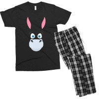 Cute Donkey Face Family Matching Group Donkeys Lover Squad Men's T-shirt Pajama Set | Artistshot