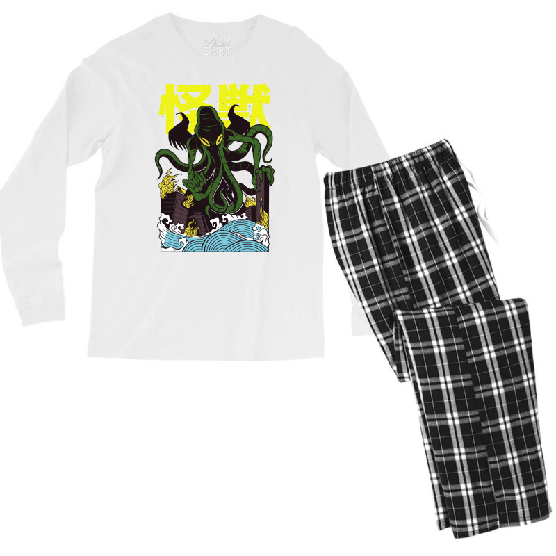 Japanese Cthulhu Men's Long Sleeve Pajama Set | Artistshot