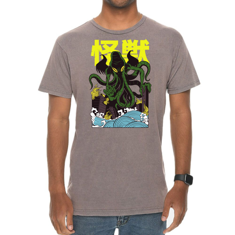 Japanese Cthulhu Vintage T-shirt | Artistshot