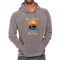 Life Is Better On The Toon Pontoon - Boat Boating Pontooning Vintage Hoodie | Artistshot