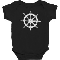 Ship's Wheels Captain | Nautical For Ocean, Lake & River Baby Bodysuit | Artistshot