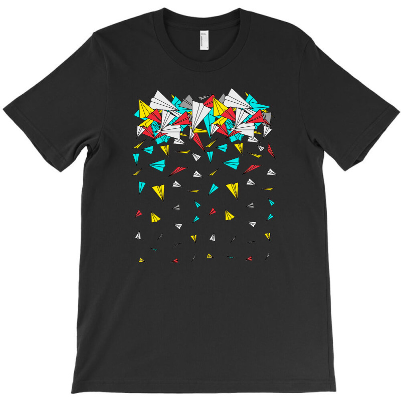 Colorfull Flying Paper Planes T-shirt | Artistshot