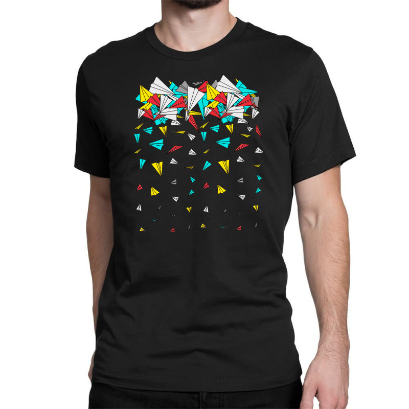 Colorfull Flying Paper Planes Classic T-shirt | Artistshot