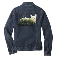 Forest Cat Ladies Denim Jacket | Artistshot